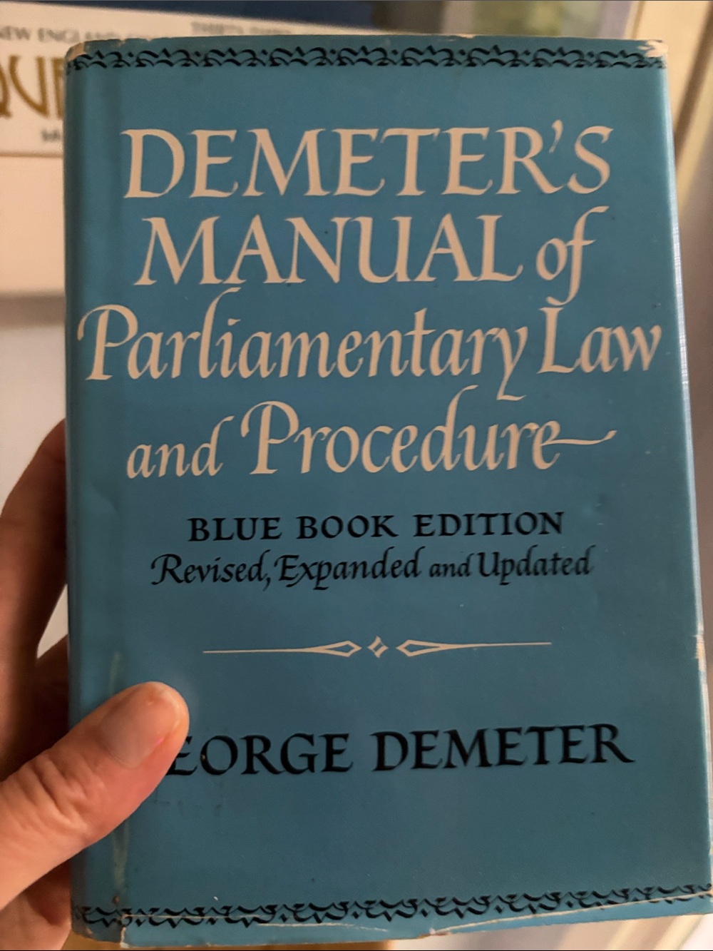 Demeters Book of parliamentary Law